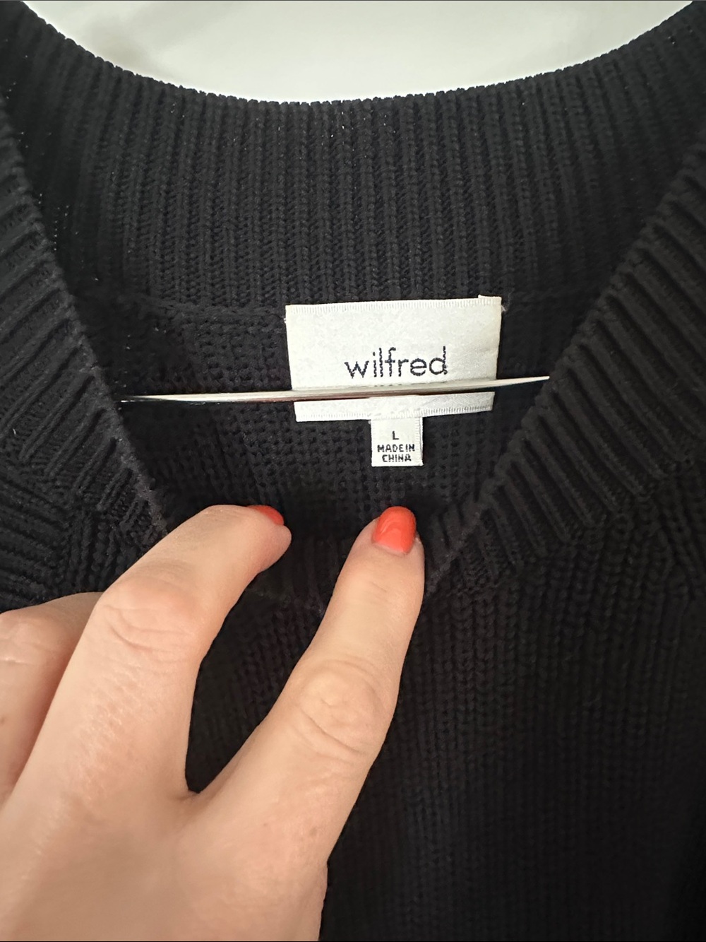 Wilfred Black Ribbed Knit Top - Picture 2 of 6